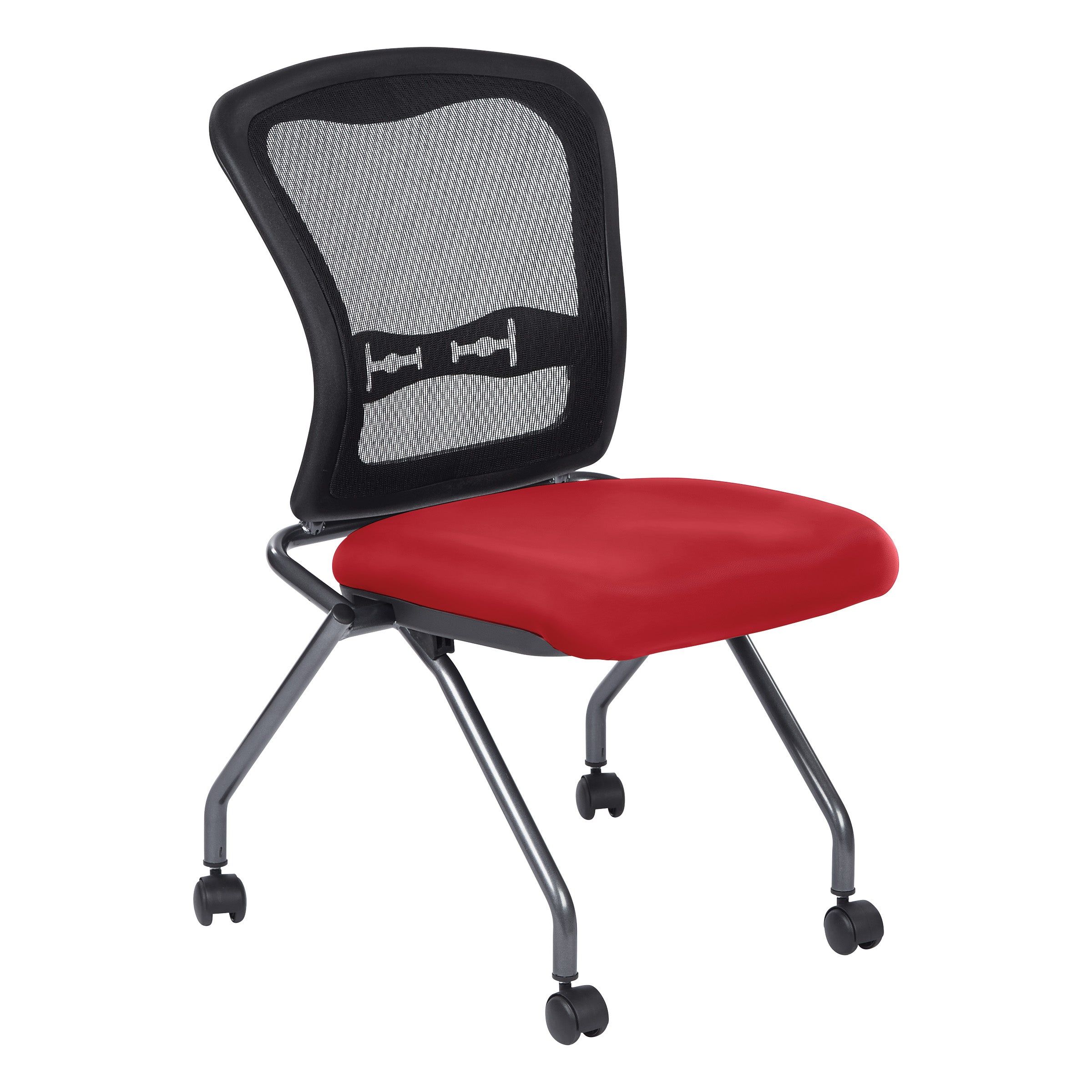 Deluxe Armless Folding Chair With ProGrid® Back